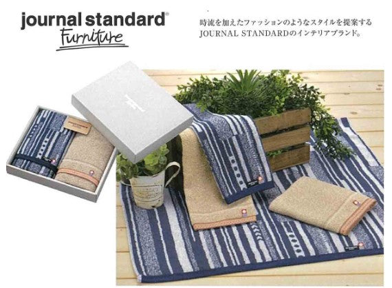 日本製 JOURNAL STANDARD今治毛巾套裝[條紋]